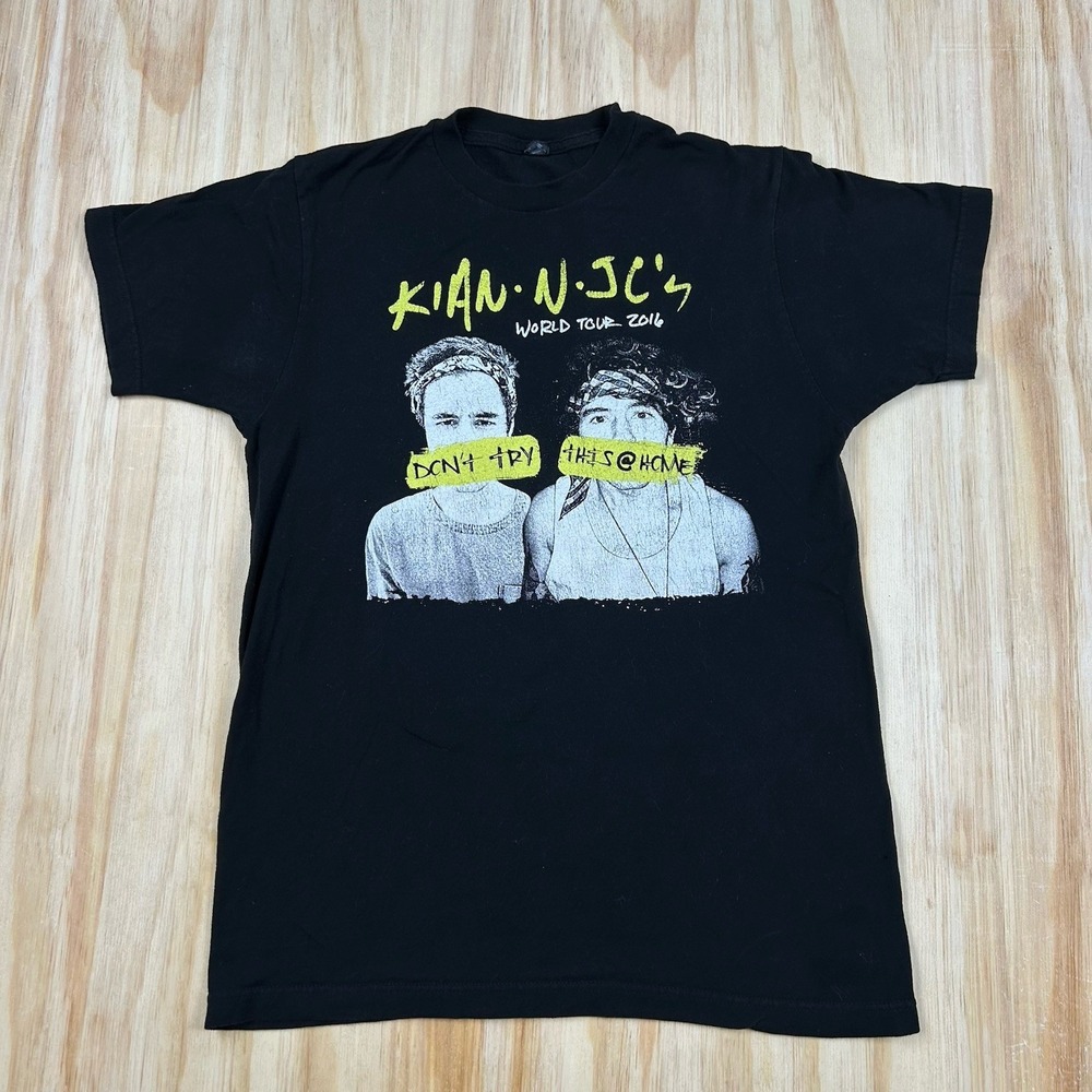 KIAN N JC'S 2016 World Tour‎ T-Shirt Black M Double-Sided w/Venues